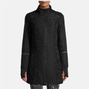 Avia Women’s Active Mixed Media Lightweight Black Anorak Jacket – Size L